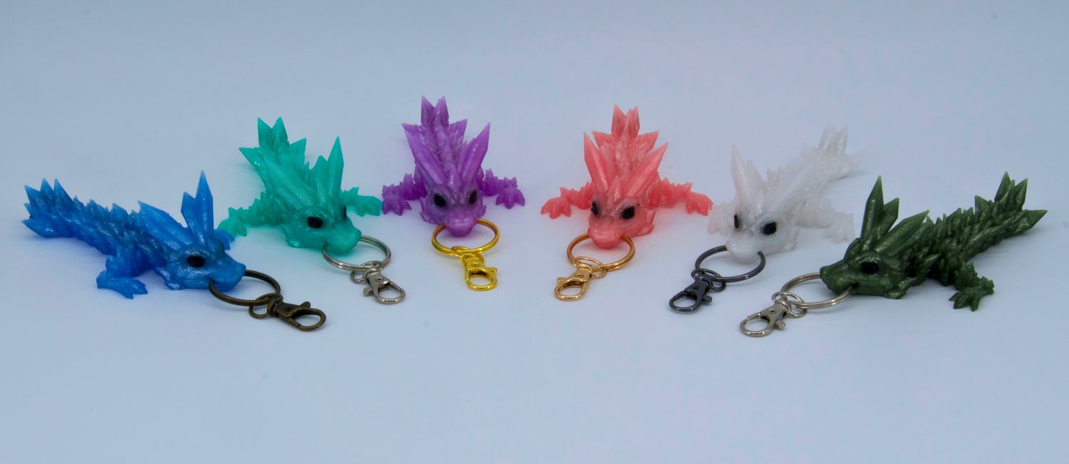 Quartz &quot;Crystal&quot; Dragon Keychain