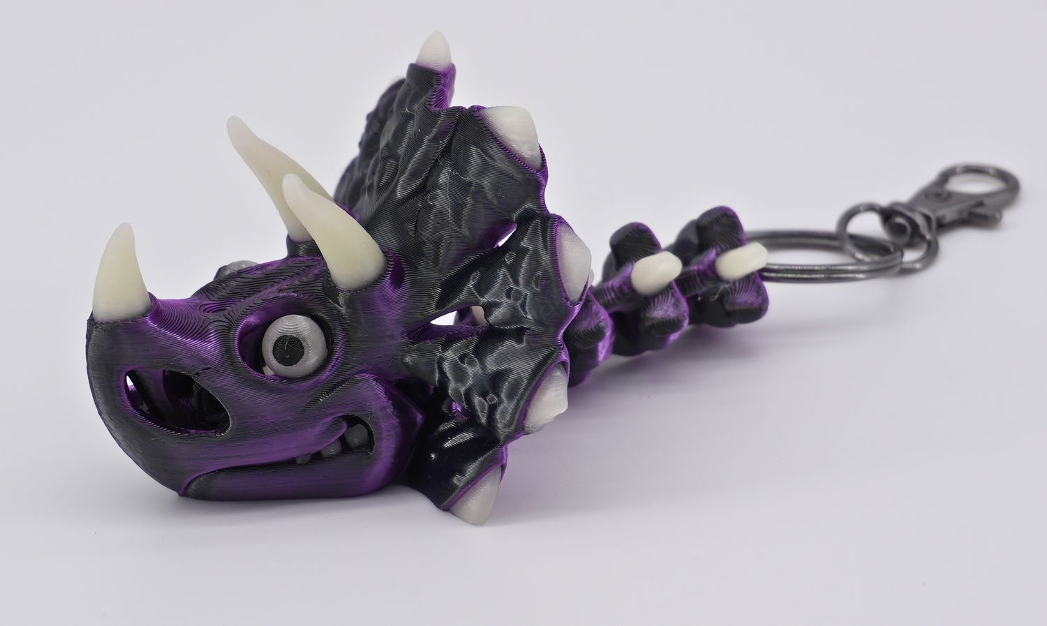 Triceratops Glow Keychain