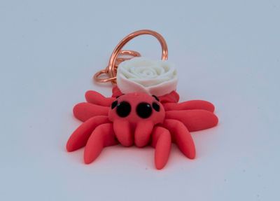 Rose Spider Keychain