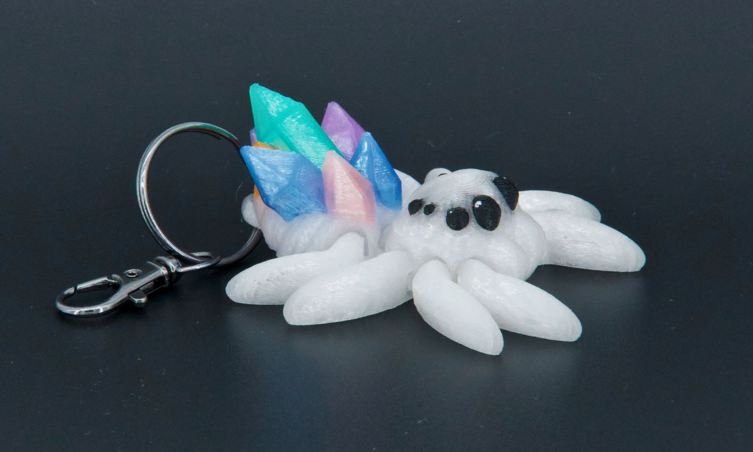 Quartz Spider Keychain