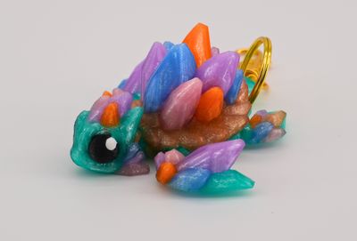 Quartz &quot;Crystal&quot; Turtle Keychain