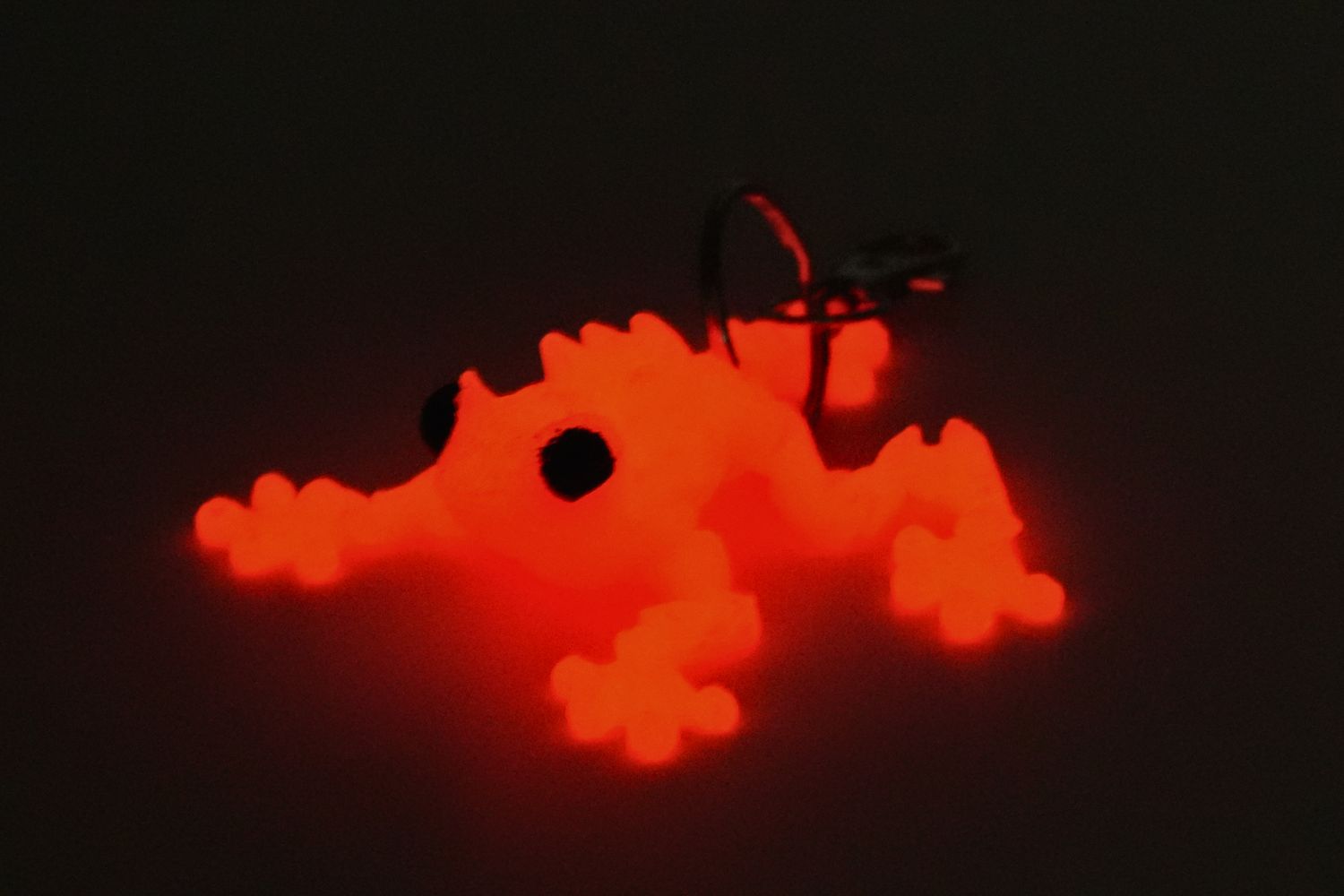 Crystal &quot;Glow Quartz&quot; Frog Keychain