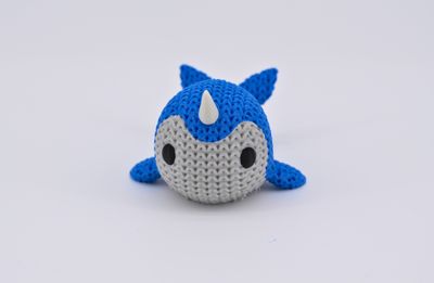 Knitted Narwhal Figurine