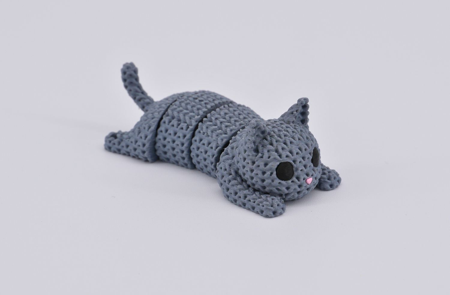 Knitted &quot;Flexi&quot; Cat Magnet (Optional Keychain)