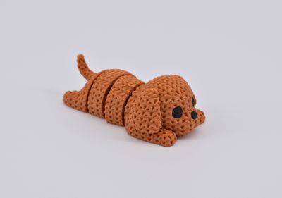 Knitted &quot;Flexi&quot; Dog Magnet (Optional Keychain)