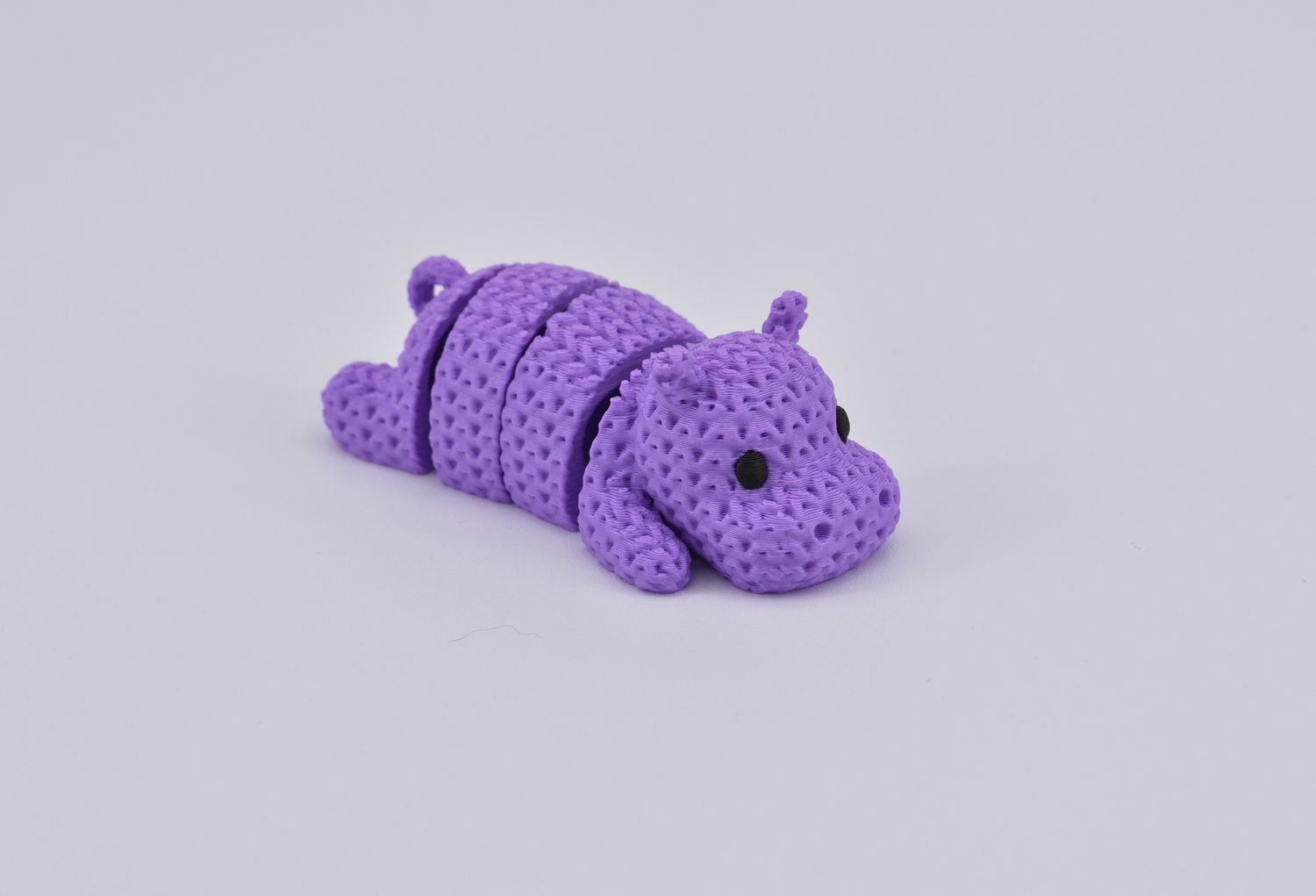 Knitted &quot;Flexi&quot; Hippo Magnet (Optional Keychain)