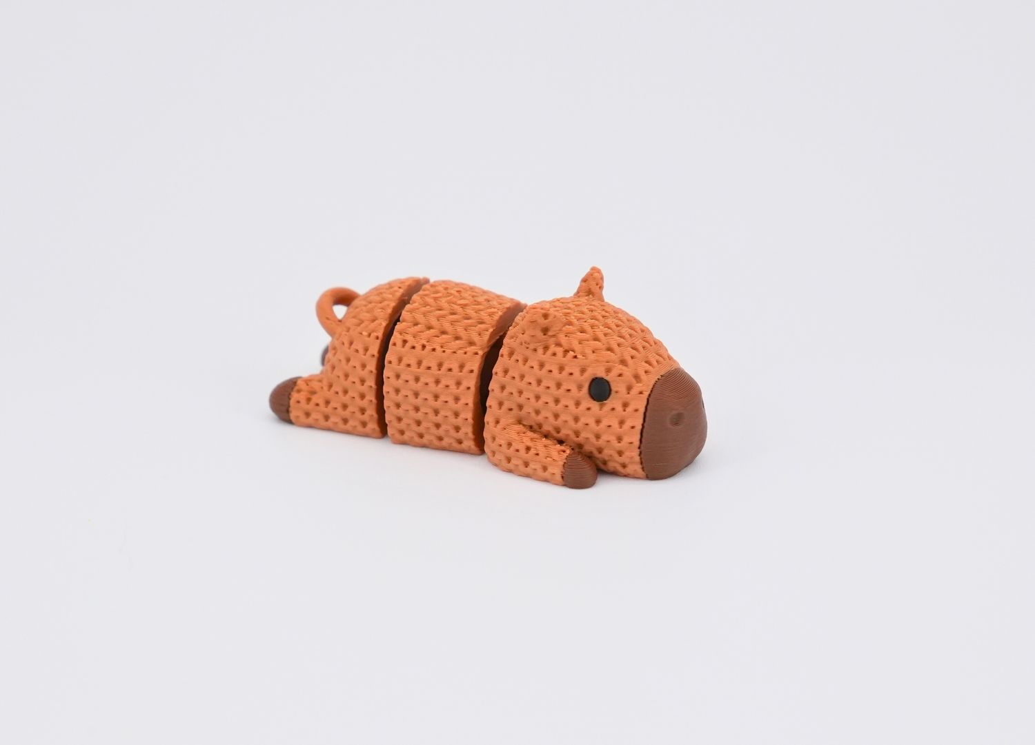 Knitted &quot;Flexi&quot; Capybara Magnet (Optional Keychain)