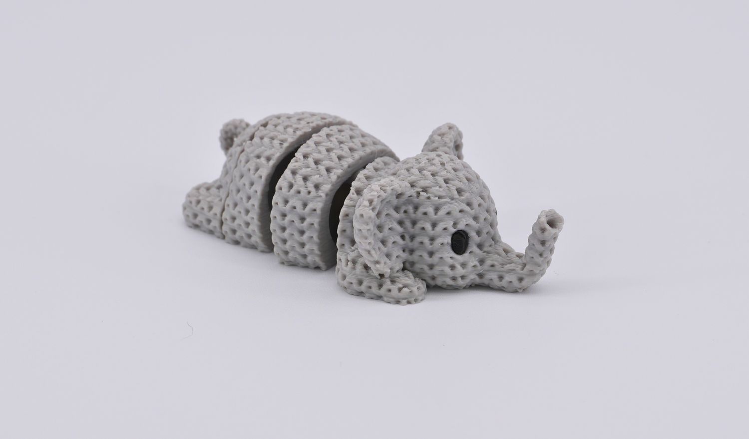 Knitted &quot;Flexi&quot; Elephant Magnet (Optional Keychain)