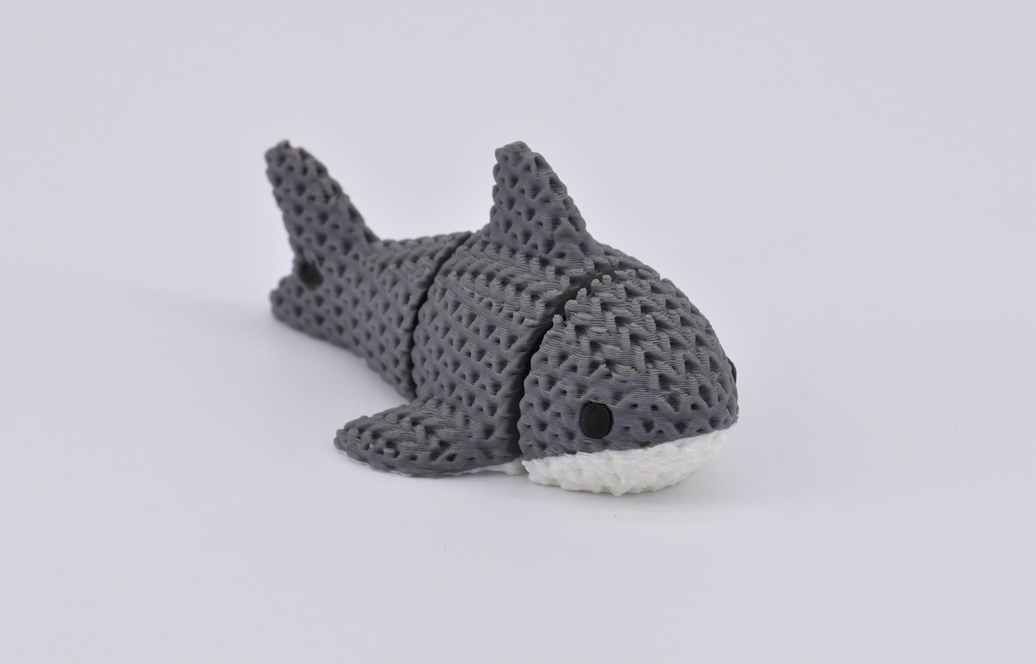 Knitted &quot;Flexi&quot; Shark Magnet (Optional Keychain)