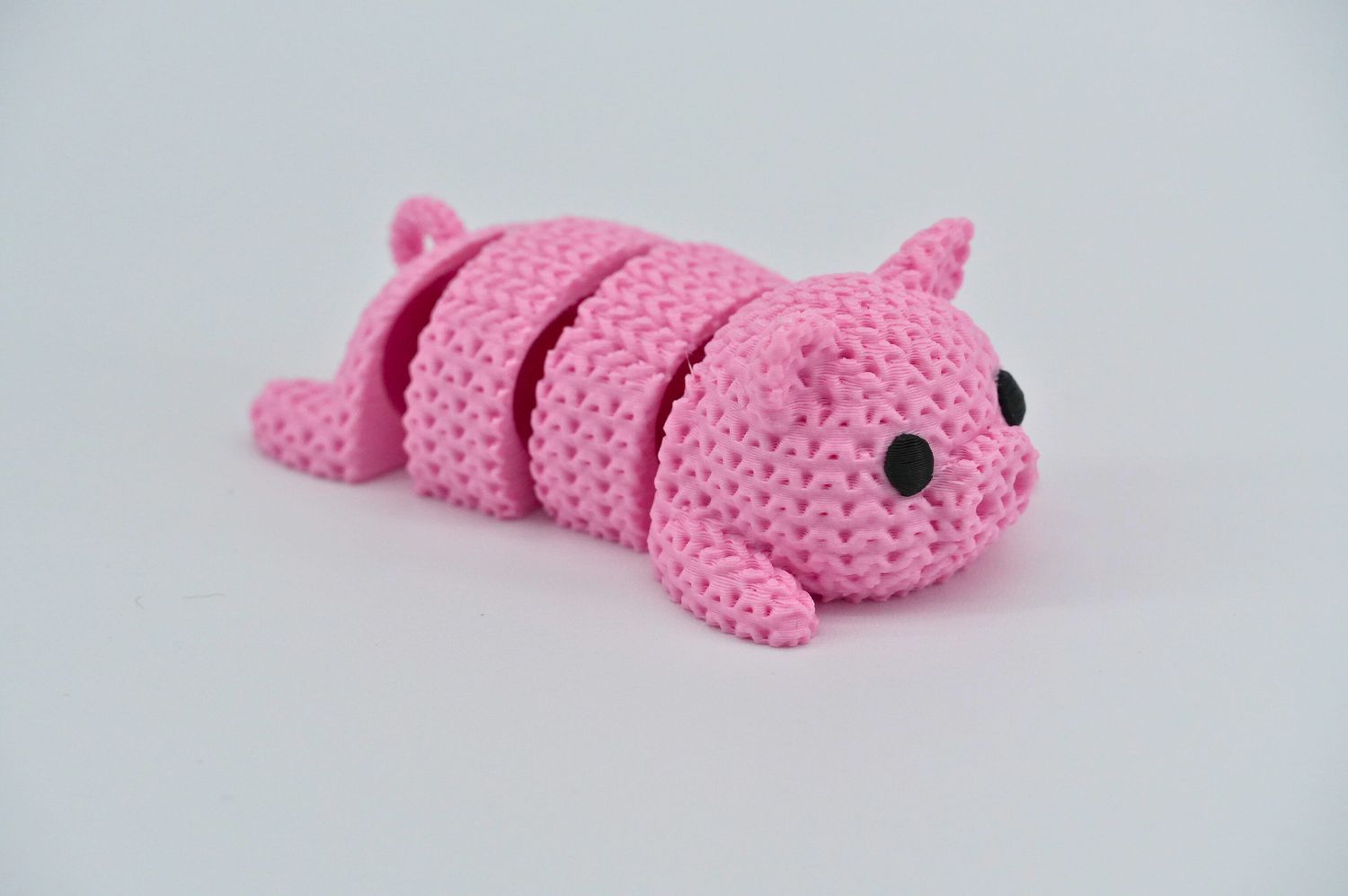 Knitted &quot;Flexi&quot; Pig Magnet (Optional Keychain)