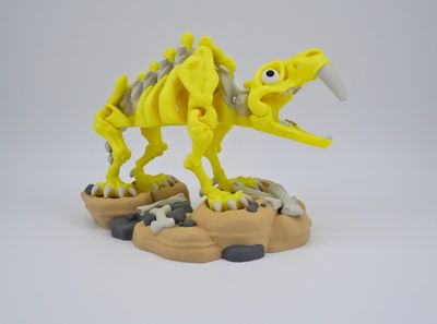 Skeletal Saber Tooth Tiger Glow XL