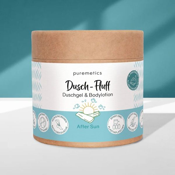 Verpackung Dusch-Fluff &#39;After Sun&#39;
