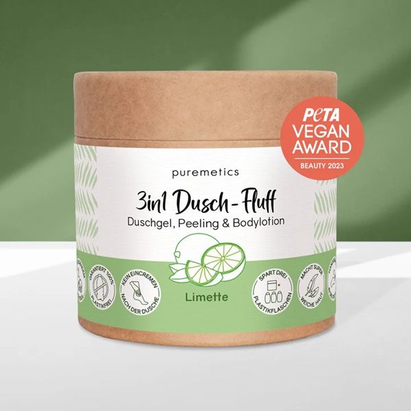 3in1 Dusch-Fluff &#39;Limette&#39; Verpackung