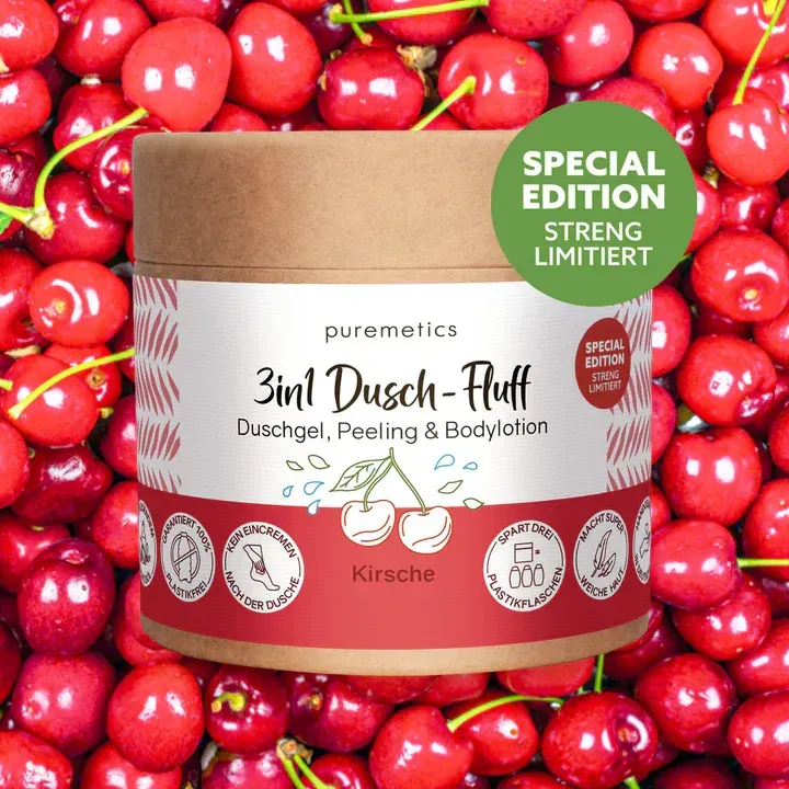 3in1 Dusch-Fluff &#39;Kirsche&#39; Verpackung