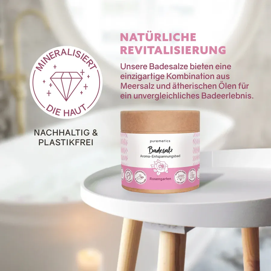 Rosengeranium Badesalz 250g – Entgiftend & Entspannend Für Die Haut