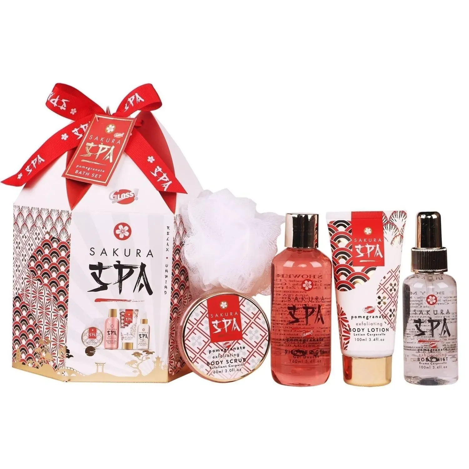 Beauty-Geschenkbox - Duschset - Granatapfel - Sakura Spa Collection
