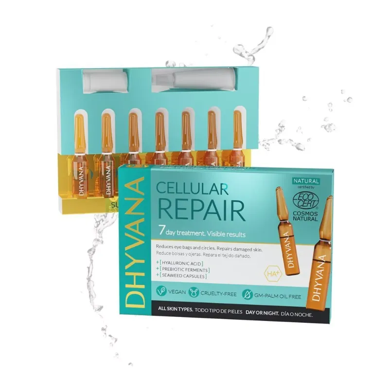 DHYVANA - CELLULAR REPAIR Gesichtsampullen - Mit 99 % natürlichen Inhaltsstoffen - Alle Hauttypen