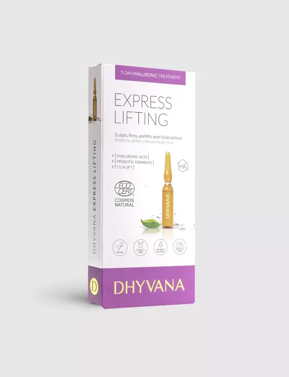 DHYVANA - EXPRESS LIFTING Gesichtsampullen - Mit 99 % natürlichen Inhaltsstoffen - Alle Hautarten
