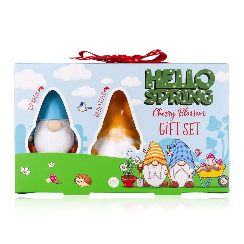 Accentra - Geschenkset HELLO SPRING mit Badebombe und süßer Lippenpflege