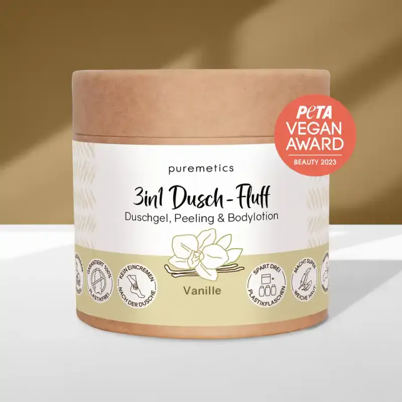 Puremetics - 3in1 Dusch-Fluff &#39;Vanille&#39;