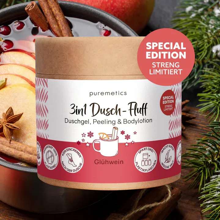 Puremetics - 3in1 Dusch-Fluff 'Winteredition Glühwein' Puremetics - 3in1 Dusch-Fluff 'Winteredition Glühwein'