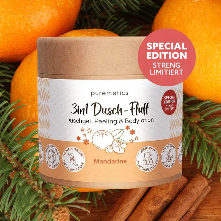 Puremetics - 3in1 Dusch-Fluff 'Winteredition Mandarine'