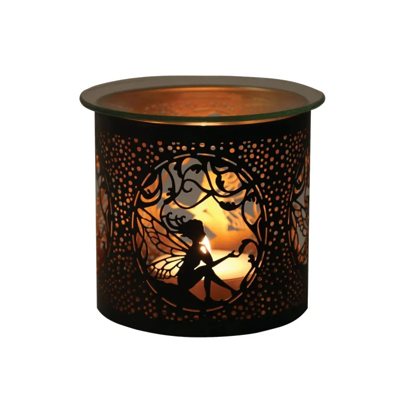 Teelicht Duftlampe Fairy - Black &amp; Gold
