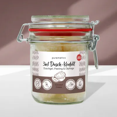 Puremetics - 3in1 Dusch-Konfekt „Coconut Cream“