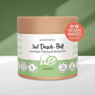 Puremetics - 3in1 Dusch-Fluff 'Limette'