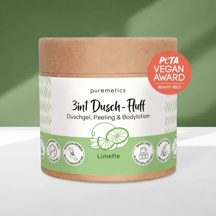 Puremetics - 3in1 Dusch-Fluff 'Limette'