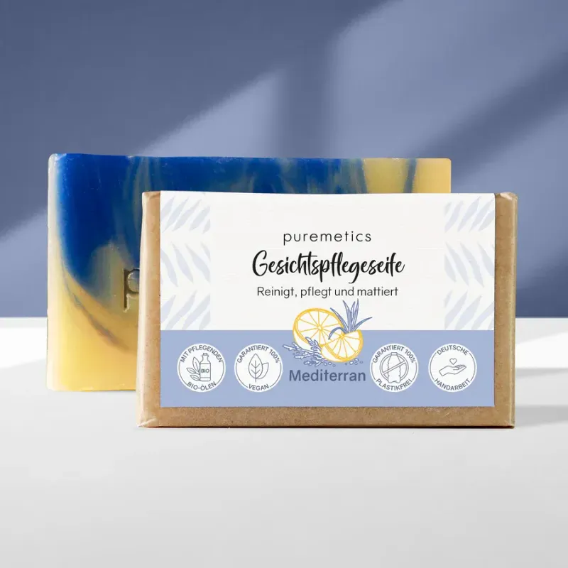 Puremetics - Gesichtspflegeseife 'Mediterran'