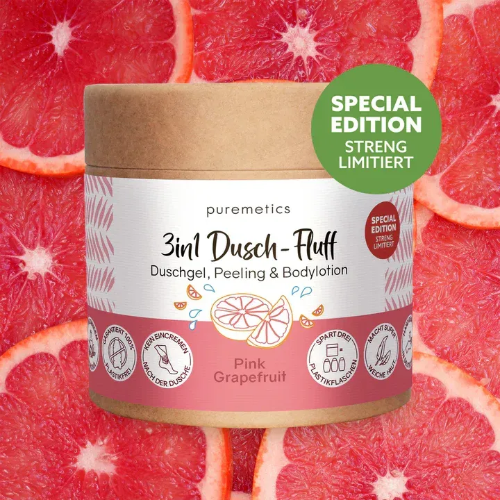 Puremetics - 3in1 Dusch-Fluff 'Pink Grapefruit'