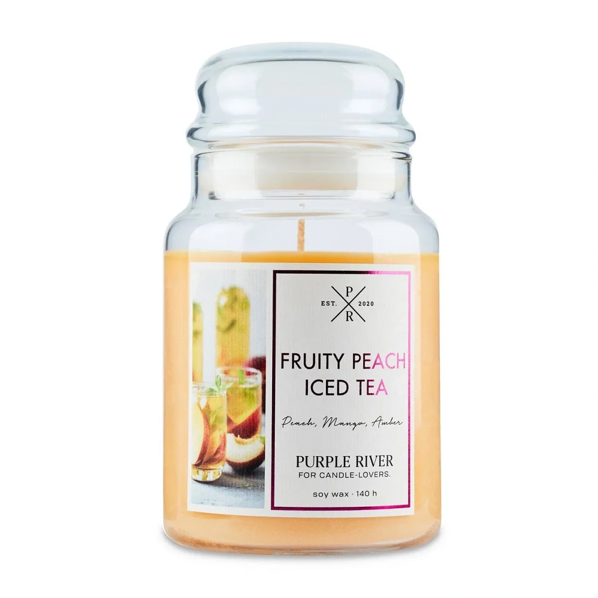Purple River - Duftkerze Fruity Peach Iced Tea - 623g