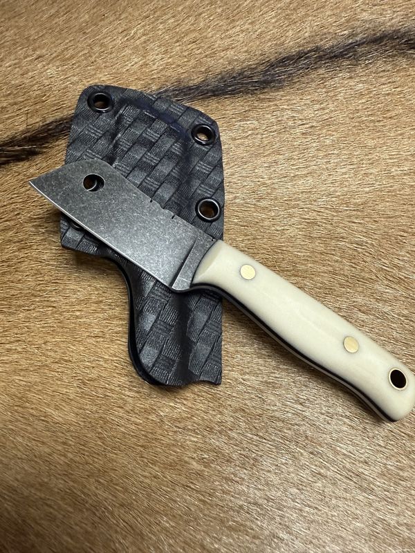 RK Mini Cleaver White Canvas Stone File Taper