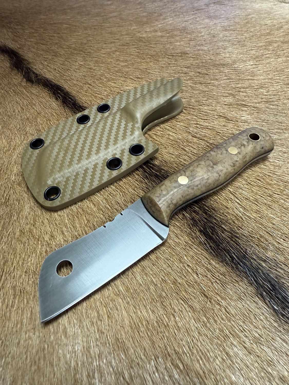 RK Mini Cleaver Brown Fern Canvas File Classic Taper