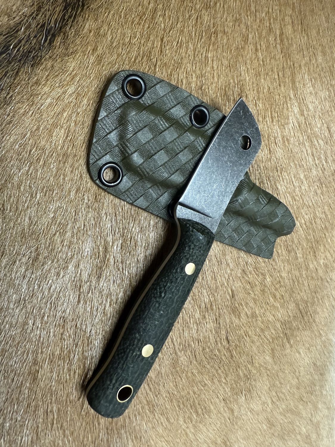 RK Mini Cleaver Forest Burlap Stone Tapered