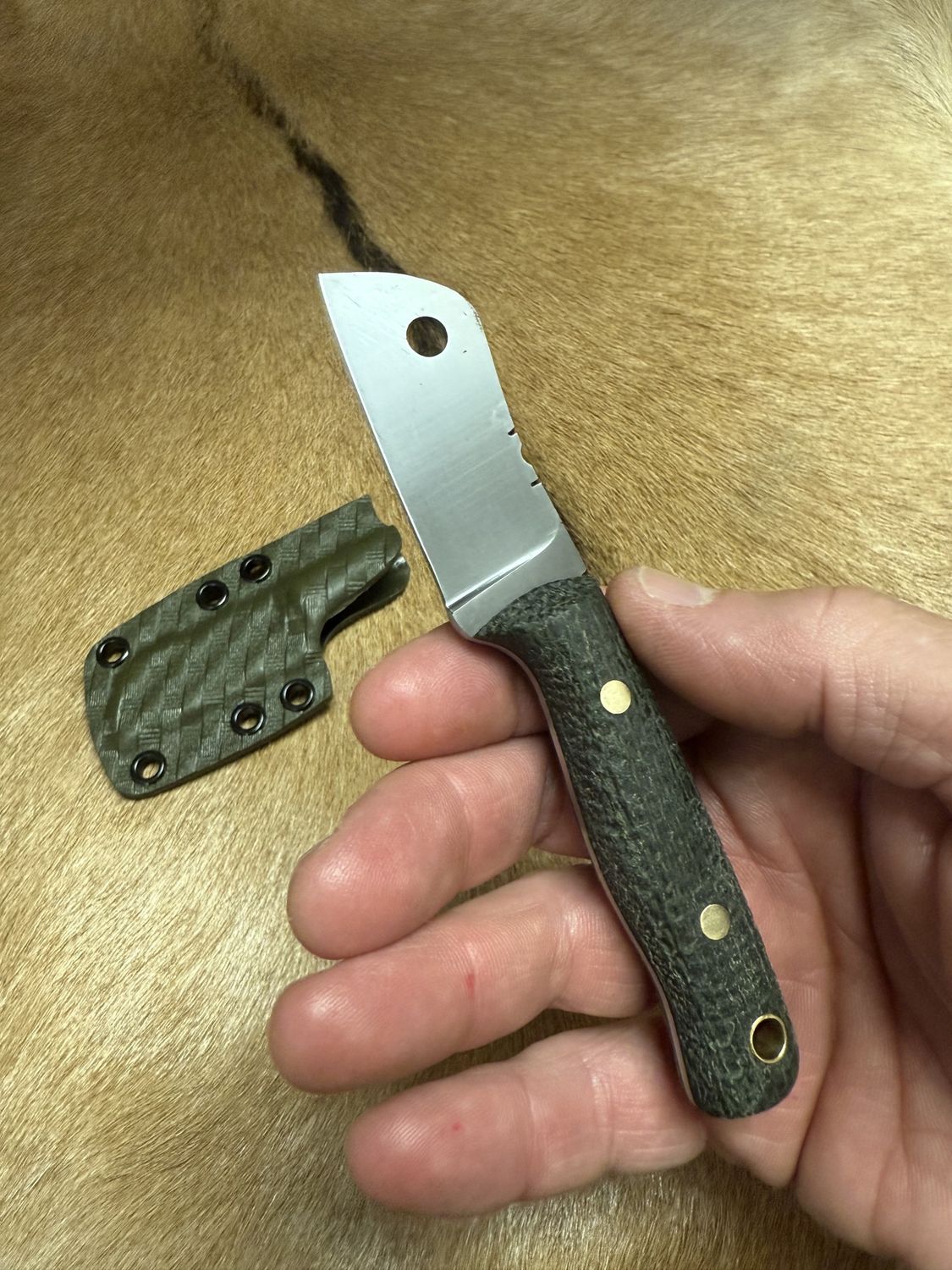 RK Mini Cleaver Forest Burlap Classic File Tapered