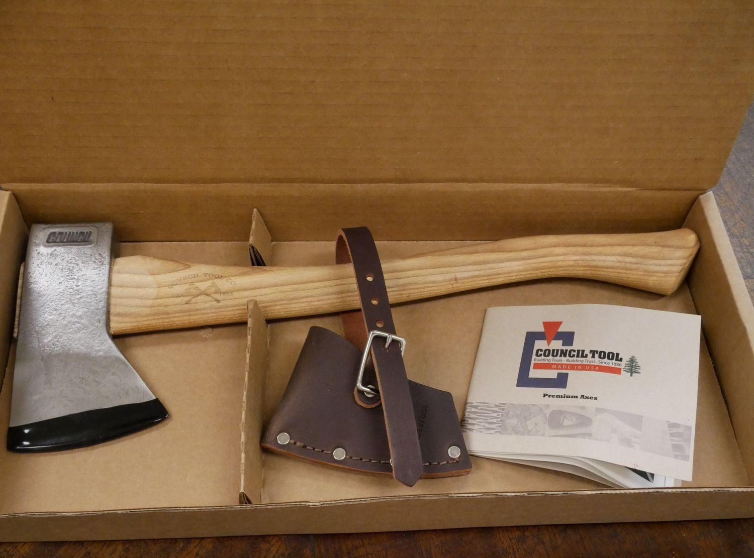 Council Tool Velvicut® 2 lbs. 19” Premium Hudson Bay Bush Craft/Camp Axe w Mask
