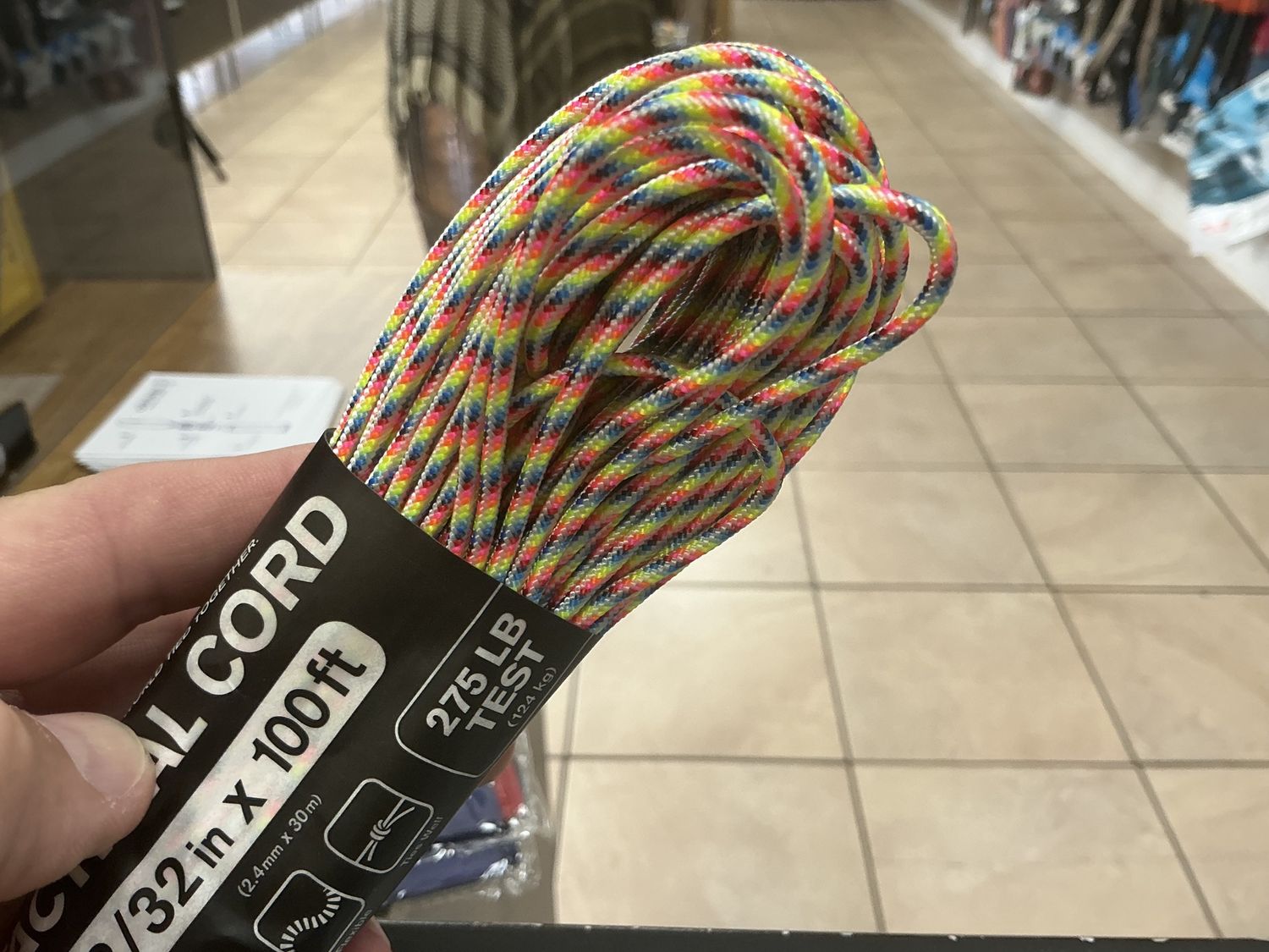 Atwood Tactical Cord 3/32 100ft Tye-Dye