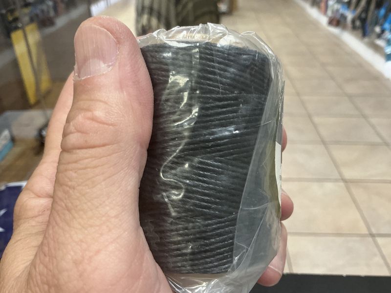 Black 50g Waxed Sinew 100 yards.