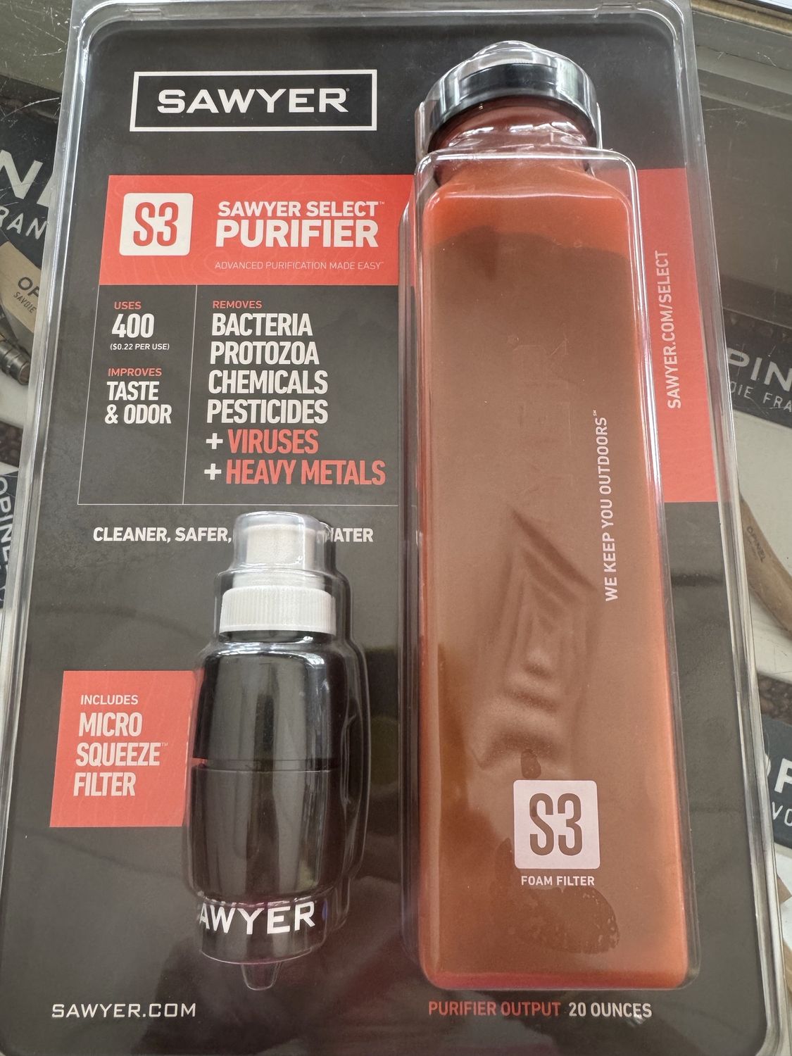SP4320 Sawyer S3 Water Filter