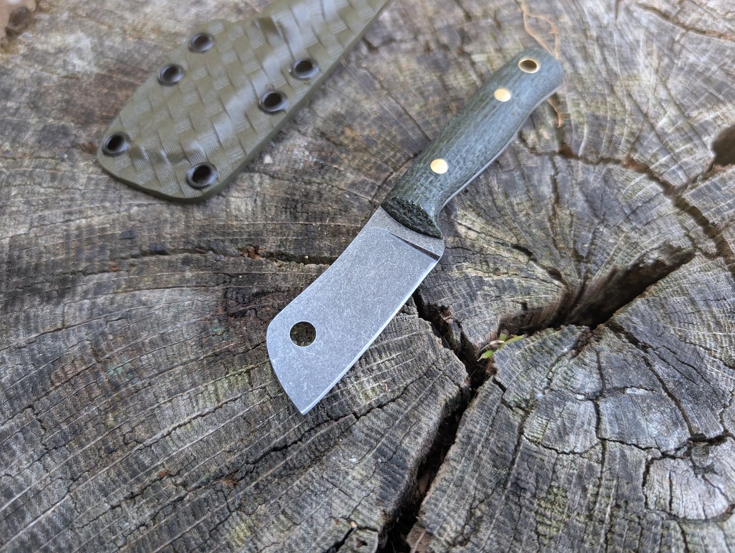 RK Mini Cleaver Forest Burlap Stone Tapered