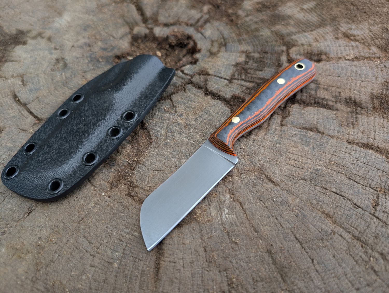 RK Pelisipi XL Slim Sheepsfoot Carbon and Orange Burlap Classic Taper