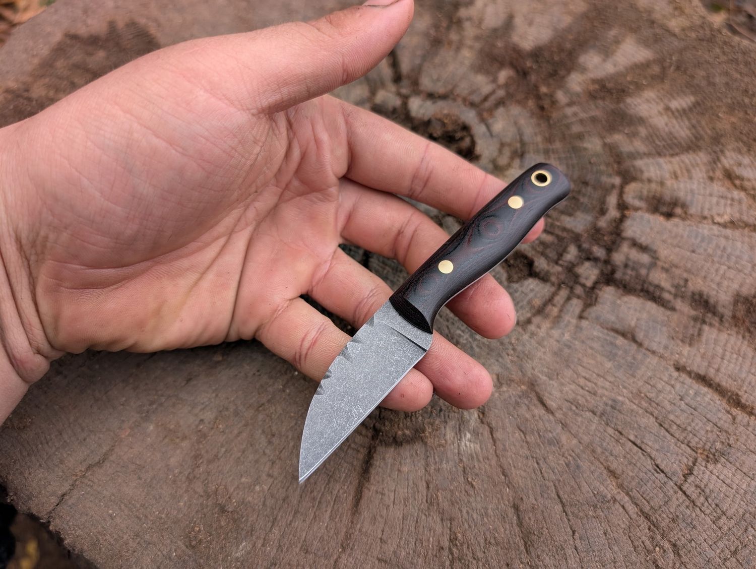 RK Clinton Clipper Warncliff Red Black Canvas Stone Scallop Taper