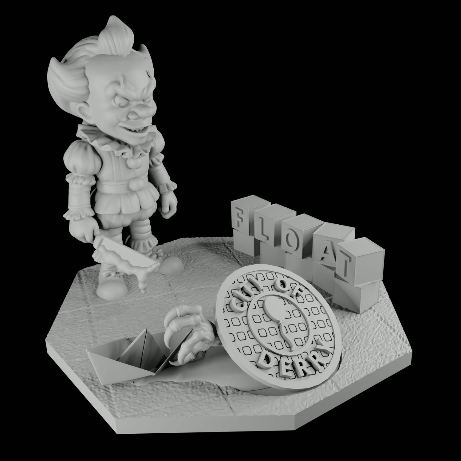 Down Below Diorama (UNPAINTED) SCREAMPRINTS