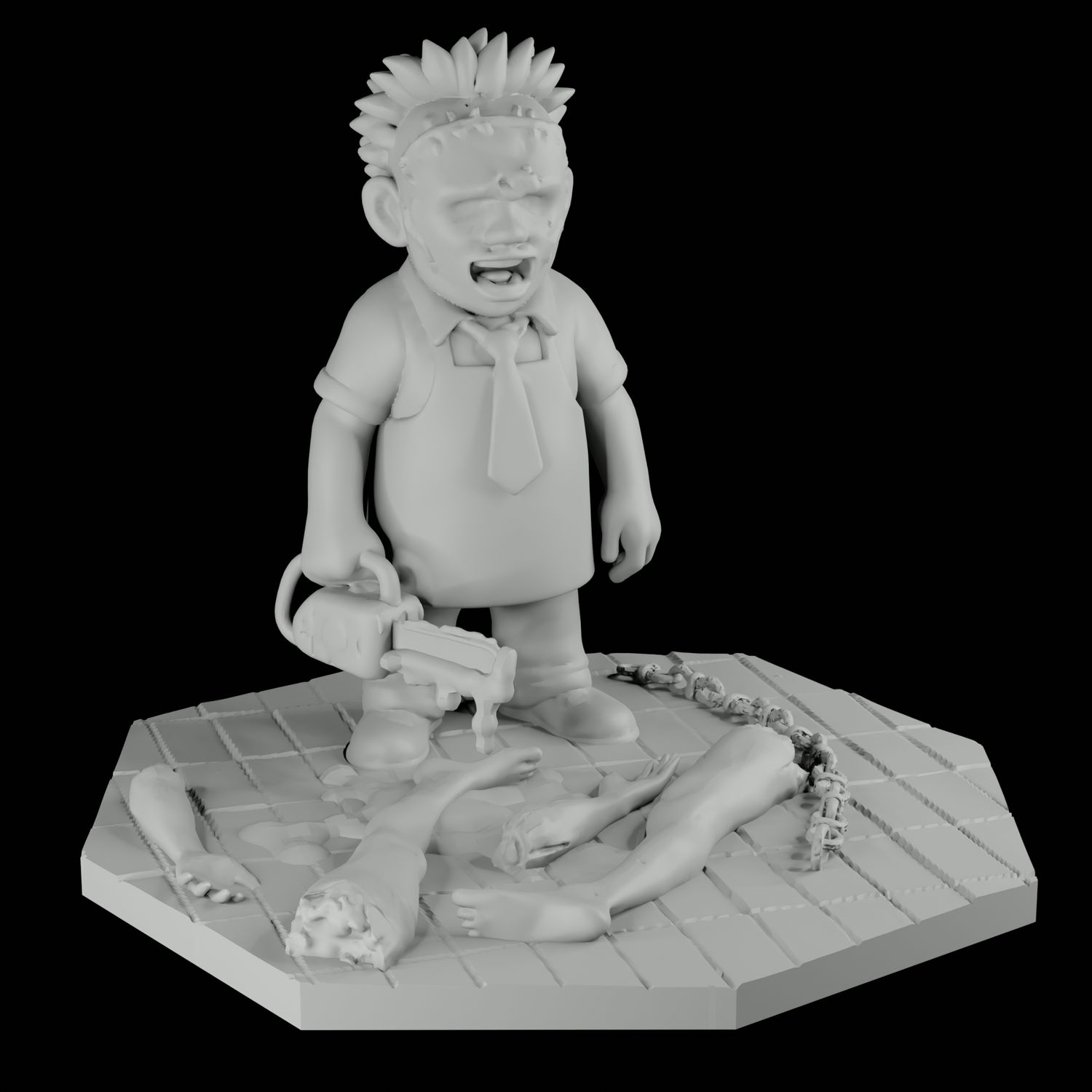 Butcher&#39;s Block Diorama (UNPAINTED) SCREAMPRINTS