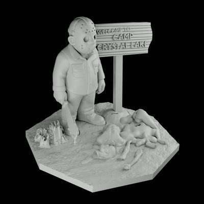 Camp Crystal Lake Diorama (UNPAINTED) SCREAMPRINTS