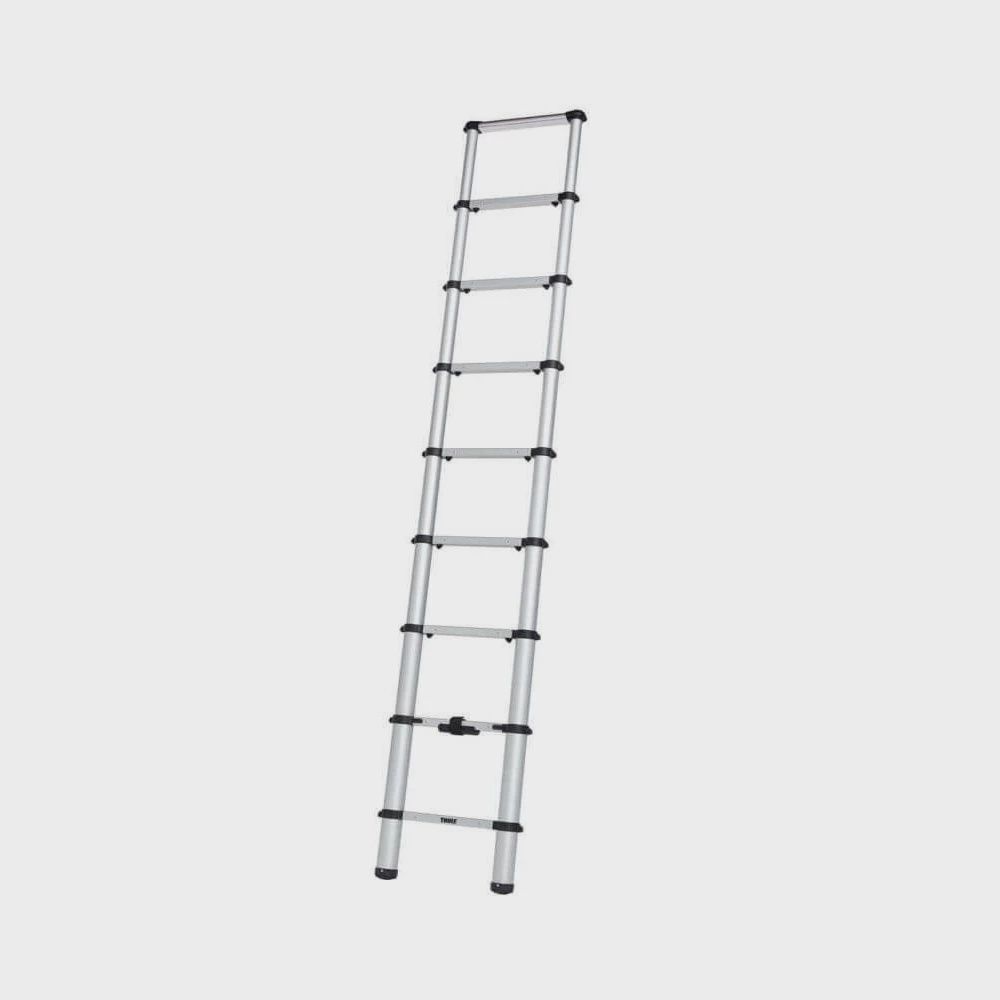 Telescopic ladder, Colour: Aluminium