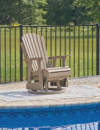 Brown Swivel Glider Chair