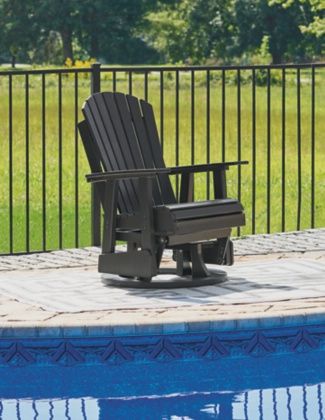 Black Swivel Glider Chair
